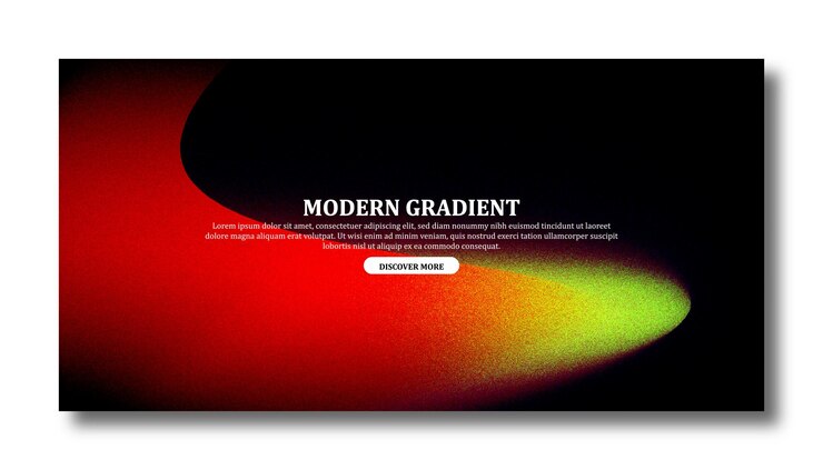 Vector abstract color gradient modern blurred background and film grain texture template with an elegant