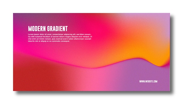 Vector abstract color gradient modern blurred background and film grain texture template with an elegant