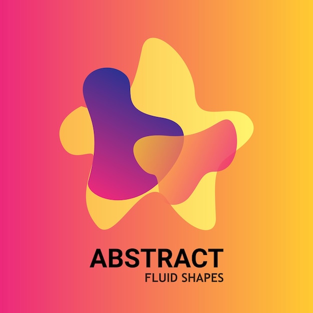 Vector abstract color modern graphic element fluid forms