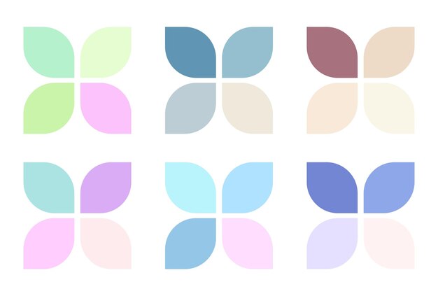 จานสีแบบนามธรรม แถบสี