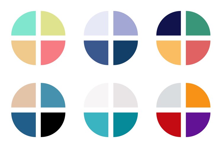 Vector abstract color palette color swatches