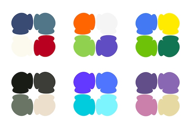 จานสีแบบนามธรรม แถบสี