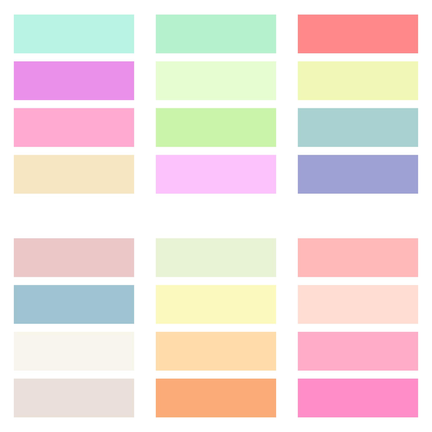 Abstract color palette guide