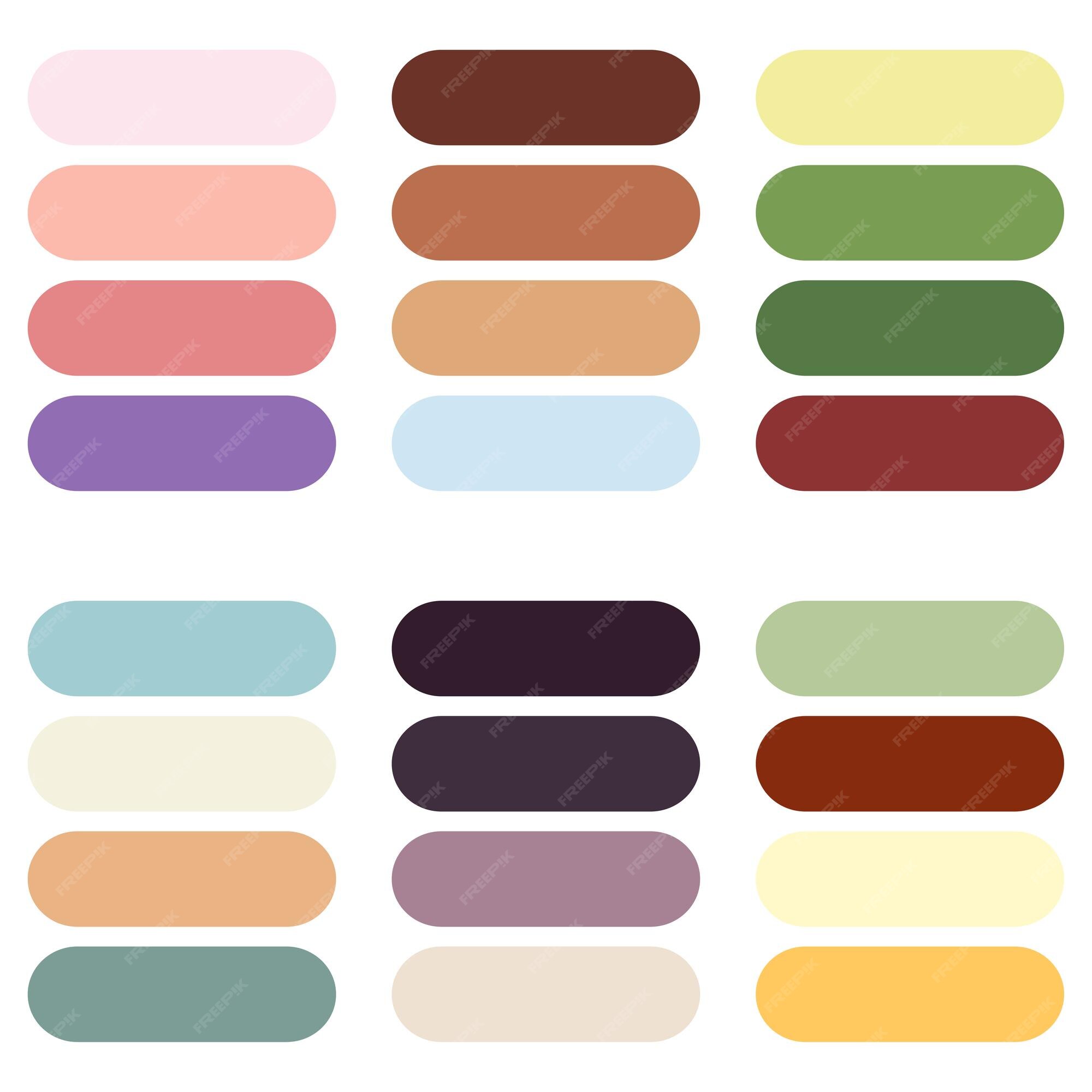 Abstract Colored Palette Guide. Pastel color set. RGB color