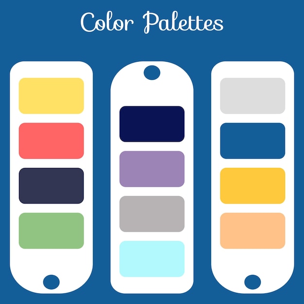 Abstract color palettes set, multi color combination palettes background for ui ux design