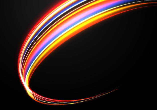 Abstract color speed light curveblack technology background.