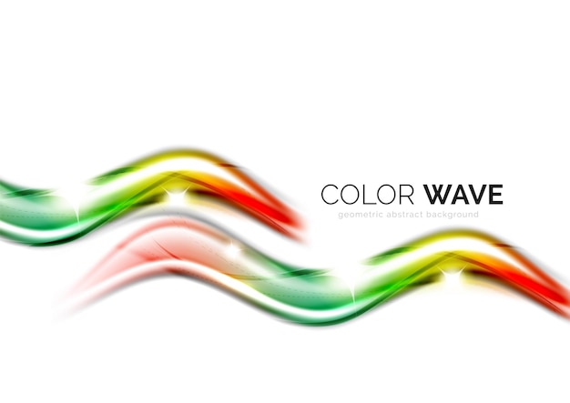 Vector abstract color wave design element