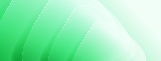 緑の色の半透明の形で作られた抽象的な色付きの背景