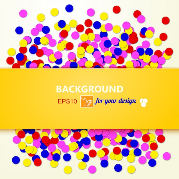 abstract colored background with confetti