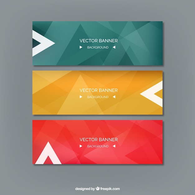 Abstract colored banners