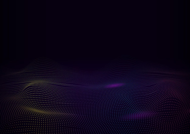 Abstract colored luminous waves on a dark background Layout of the cover poster banner poster A template for interior design creative design and creative ideas