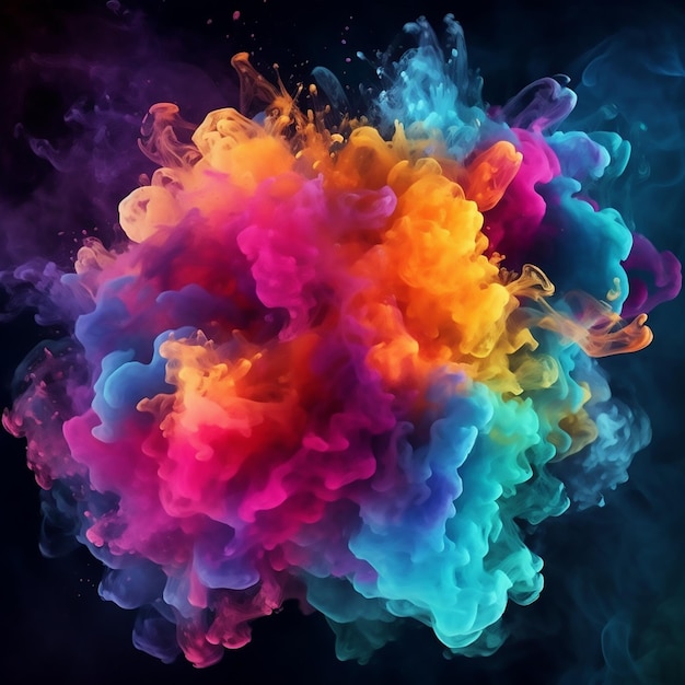 Vector abstract colored texture background paint wallpaper explosion vibrant fantasy smoke clouds art cos