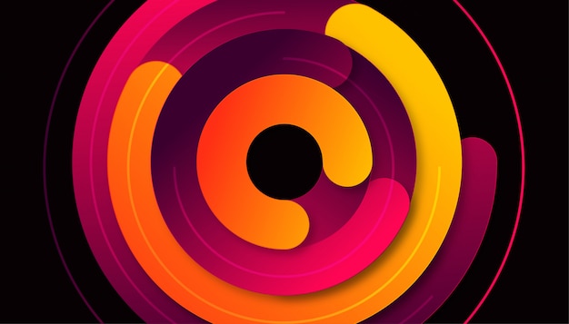 Abstract colorful 3d circle background design