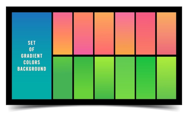 추상 화려한 배경, 생생한 그라디언트 배경 세트, 부드럽고 생생한 부드러운 색상