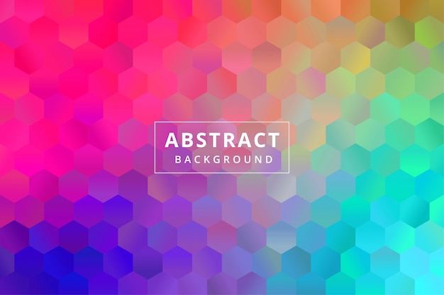 Abstract colorful background wallpaper with hexagon polygonal polygon shape premium vector