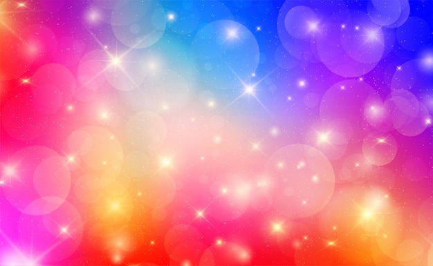 Abstract colorful background with bokeh lights