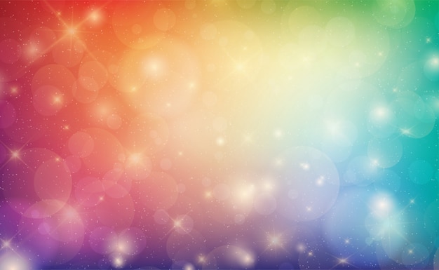 Abstract colorful background with bokeh lights