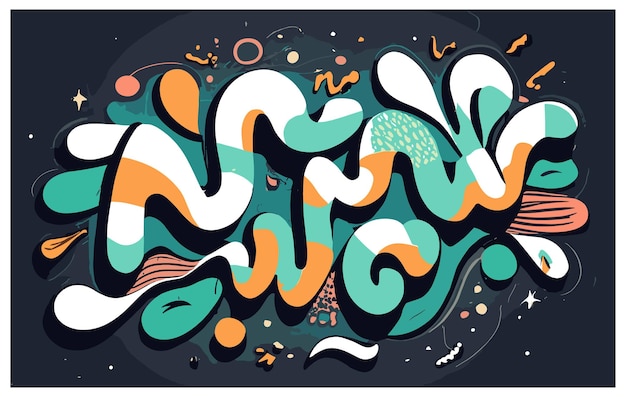 Vector abstract colorful background with wavy lines vector illustration for your design