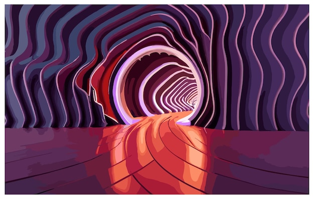 Abstract colorful background with wavy lines Vector illustration for your design