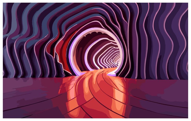 Vector abstract colorful background with wavy lines vector illustration for your design