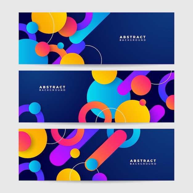 Abstract colorful banner background Dynamic textured geometric element Modern gradient light vector illustration Vector abstract graphic design banner pattern background web template