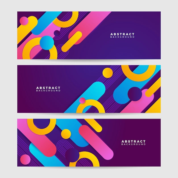 Abstract colorful banner background Dynamic textured geometric element Modern gradient light vector illustration Vector abstract graphic design banner pattern background web template