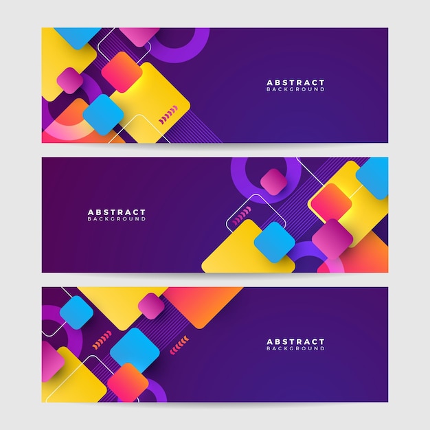 Abstract colorful banner background Dynamic textured geometric element Modern gradient light vector illustration Vector abstract graphic design banner pattern background web template