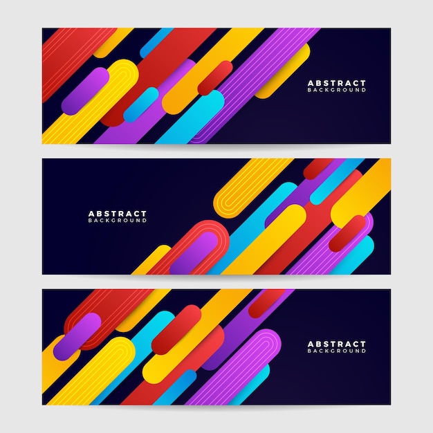 Abstract colorful banner background Dynamic textured geometric element Modern gradient light vector illustration Vector abstract graphic design banner pattern background web template