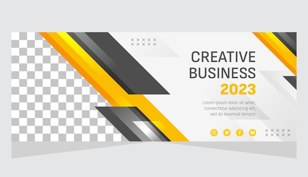 Vector abstract colorful banner template design for business