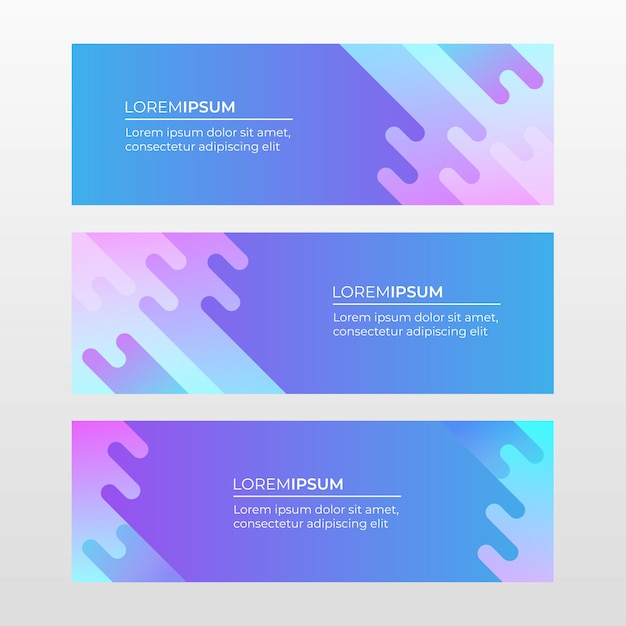 Vector abstract colorful banner template