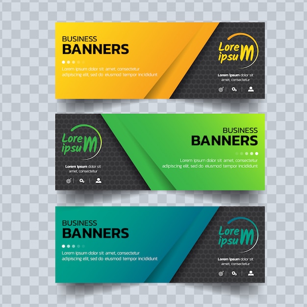 Abstract colorful banners template