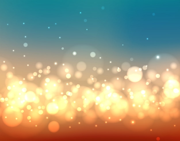 Abstract colorful blurred background with lights and bokeh