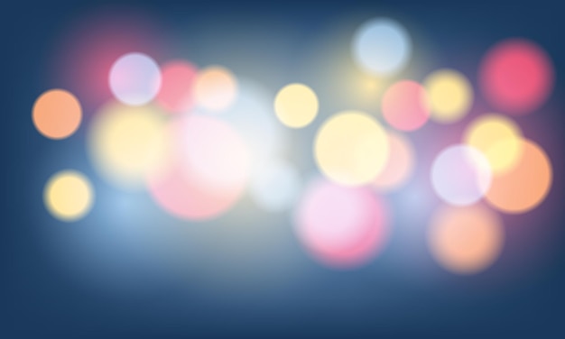 Abstract colorful bokeh background with lights and lens flare. Vector illustration.