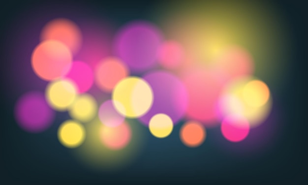 Abstract colorful bokeh background with lights and lens flare. vector illustration.