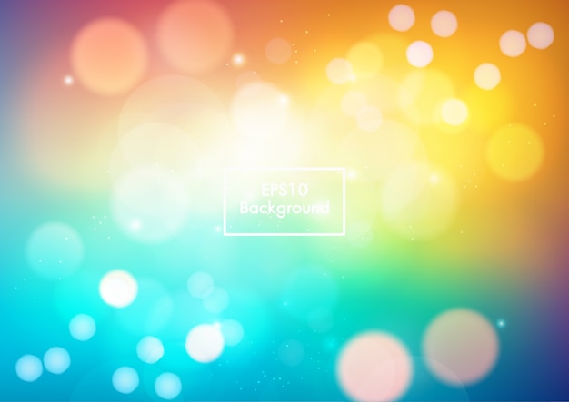 Vector abstract colorful bokeh blurred background