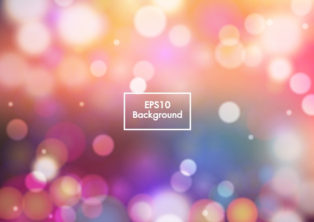 Vector abstract colorful bokeh blurred background