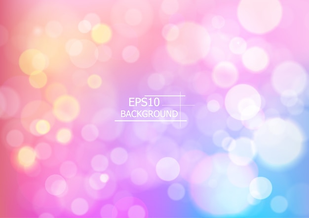 Vector abstract colorful bokeh blurred background