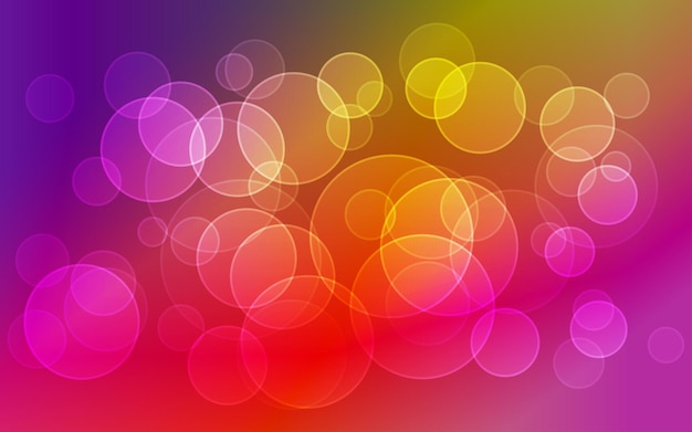 Abstract colorful bokeh circles background. Template for screen, banner, poster, flyer, brochure and presentation. Vector illustration