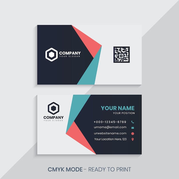 Abstract colorful business card