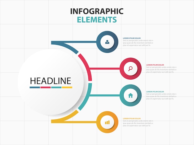 Abstract colorful business Infographics elements,