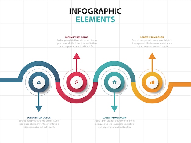 Abstract colorful business Infographics elements,