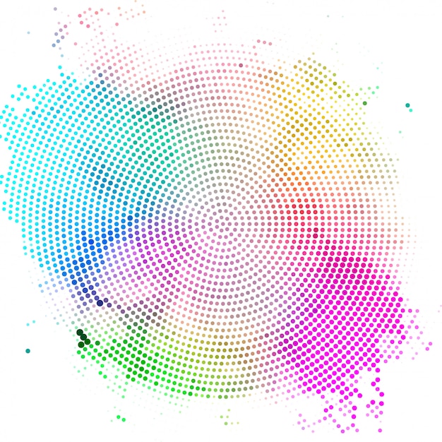 Abstract colorful circular halftone background