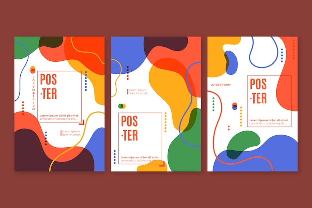 Abstract colorful cover collection design