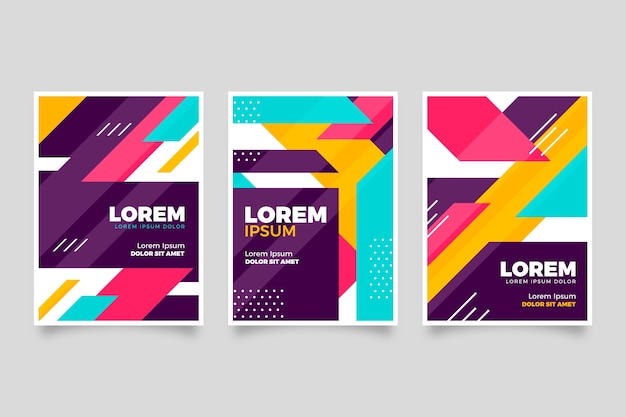 Abstract colorful cover collection