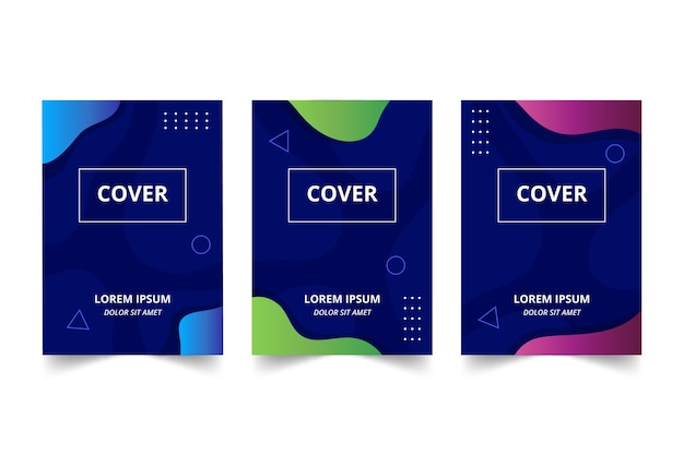 Abstract colorful covers set