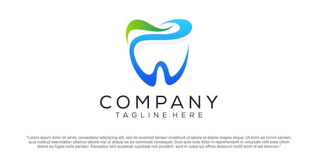 Abstract colorful dental logo