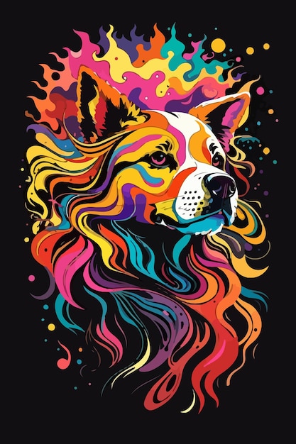 Vector abstract colorful doggy splash