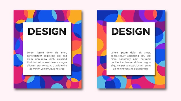 Abstract colorful flier design circle round