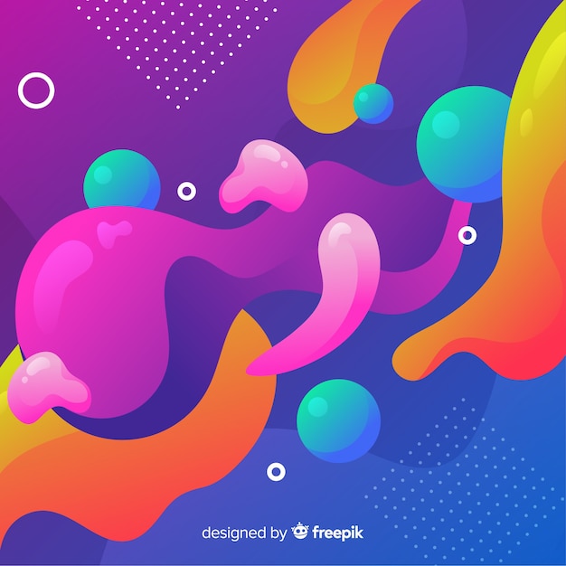 Abstract colorful flow shapes background design