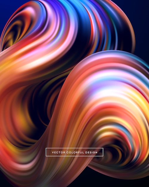 Vector abstract colorful fluid background